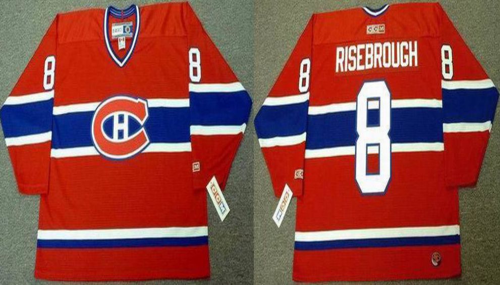 2019 Men Montreal Canadiens 8 Risebrough Red CCM NHL jerseys